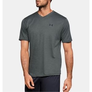 Under Armour Men's Gray UA The Tech Tee V-neck Short Sleeve Shirt